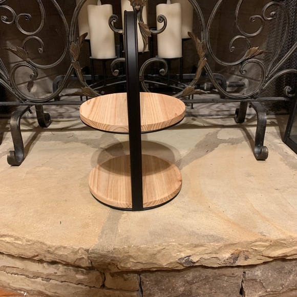 NWT   Two Tiered Wooden Stand   LAST ONE - Picture 5 of 6